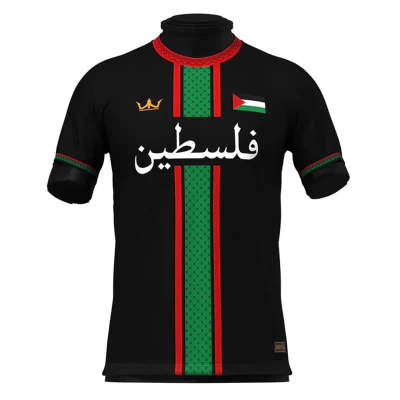 Maillot Palestine calligraphie arabe – xs, noir