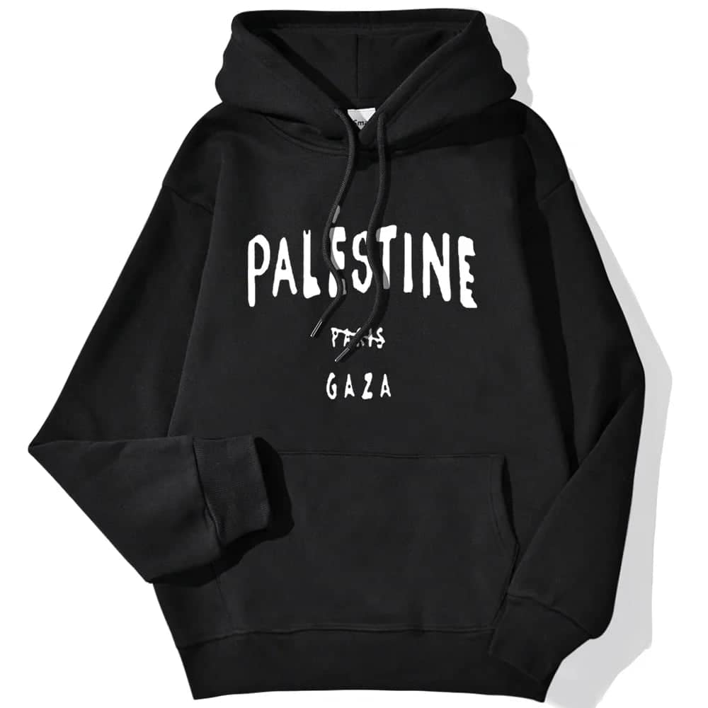 Sweat à capuche Palestine Gaza – s, noir